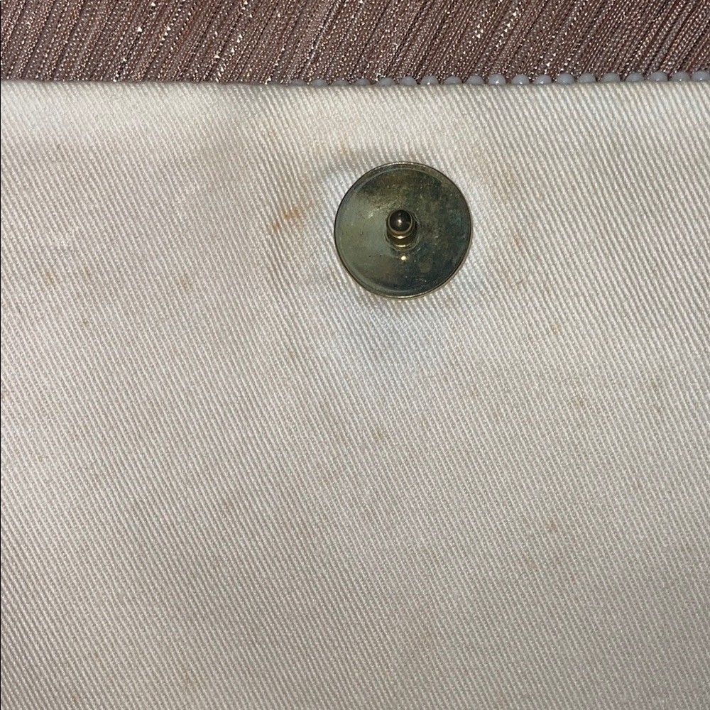 White Textured Clutch with Flap Closure - Picture 7 of 9